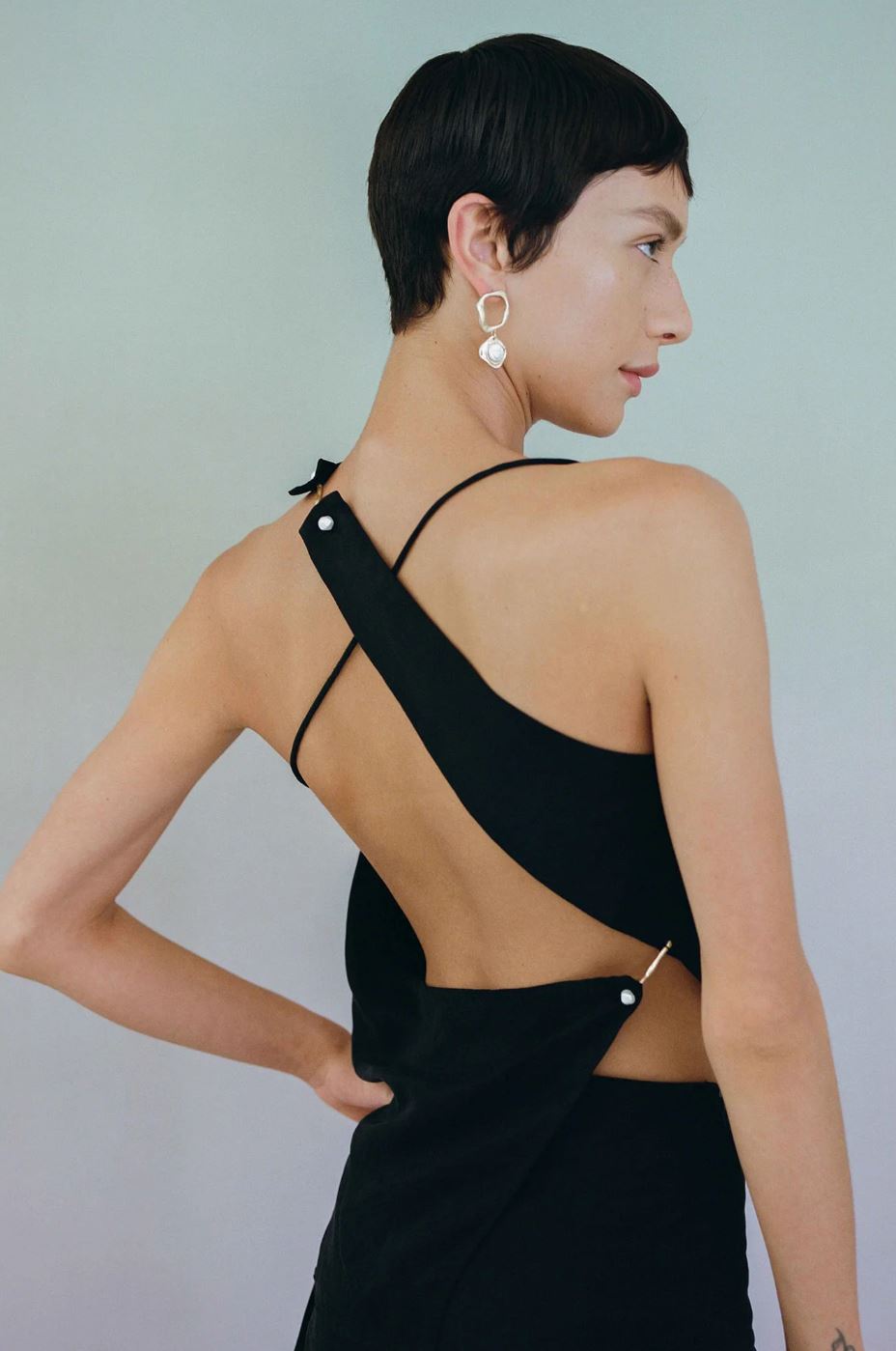 Aje Allure Asymmetrical Draped Cami