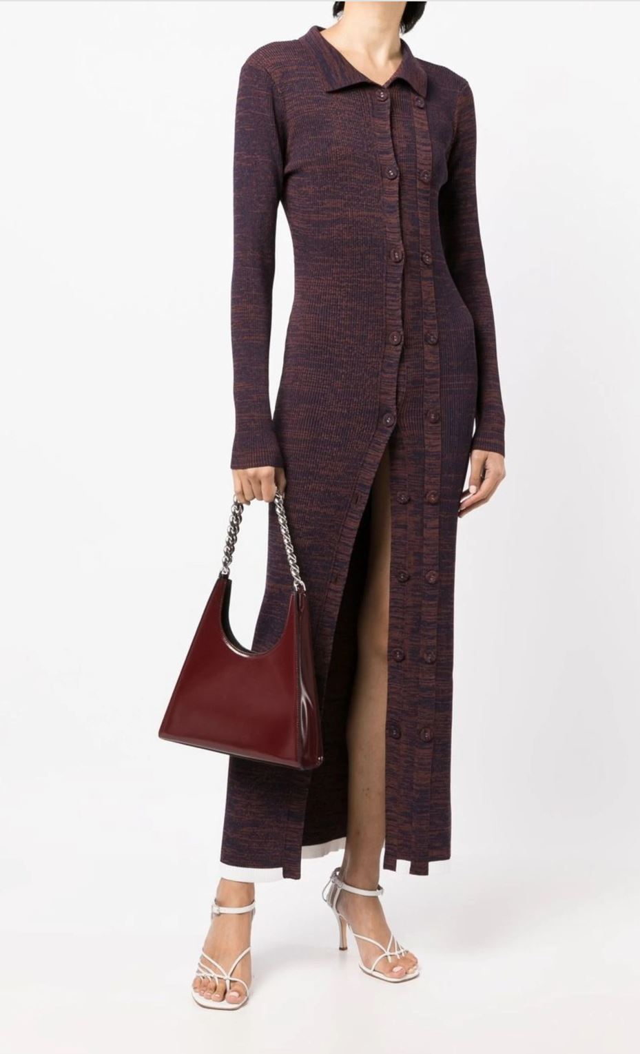 Christopher Esber Elongated Double Button Cardigan Dress