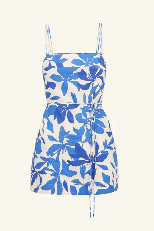 Shona Joy Bleue Open Back Strap Mini Dress