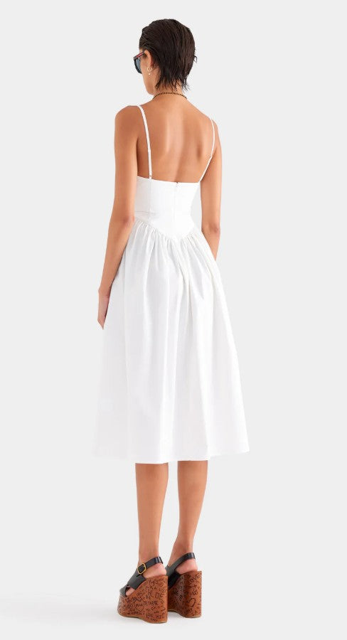Venroy V Waist Cotton Dress
