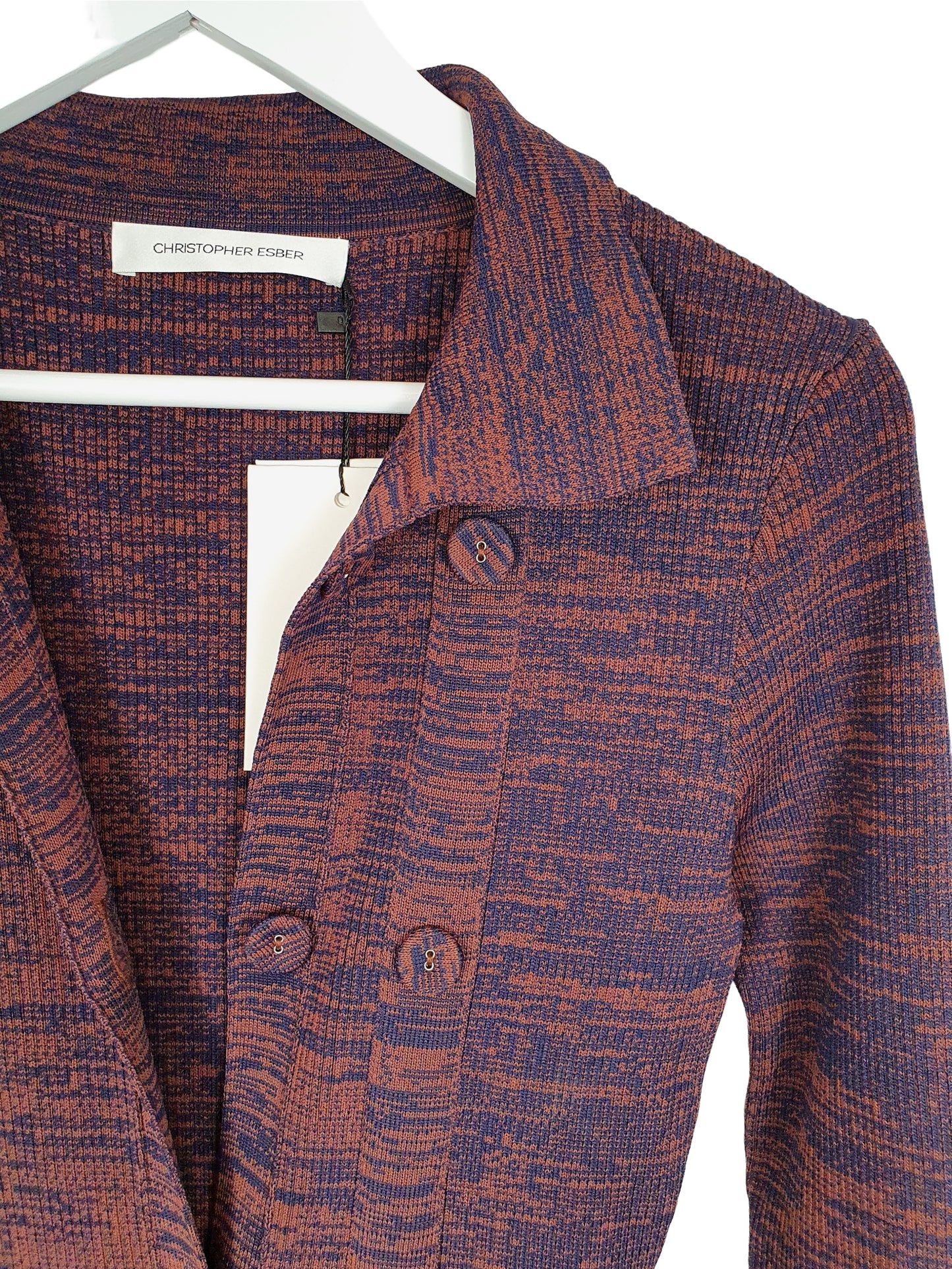 Second hand Christopher Esber Elongated Double Button Cardigan Dress available at Restitched