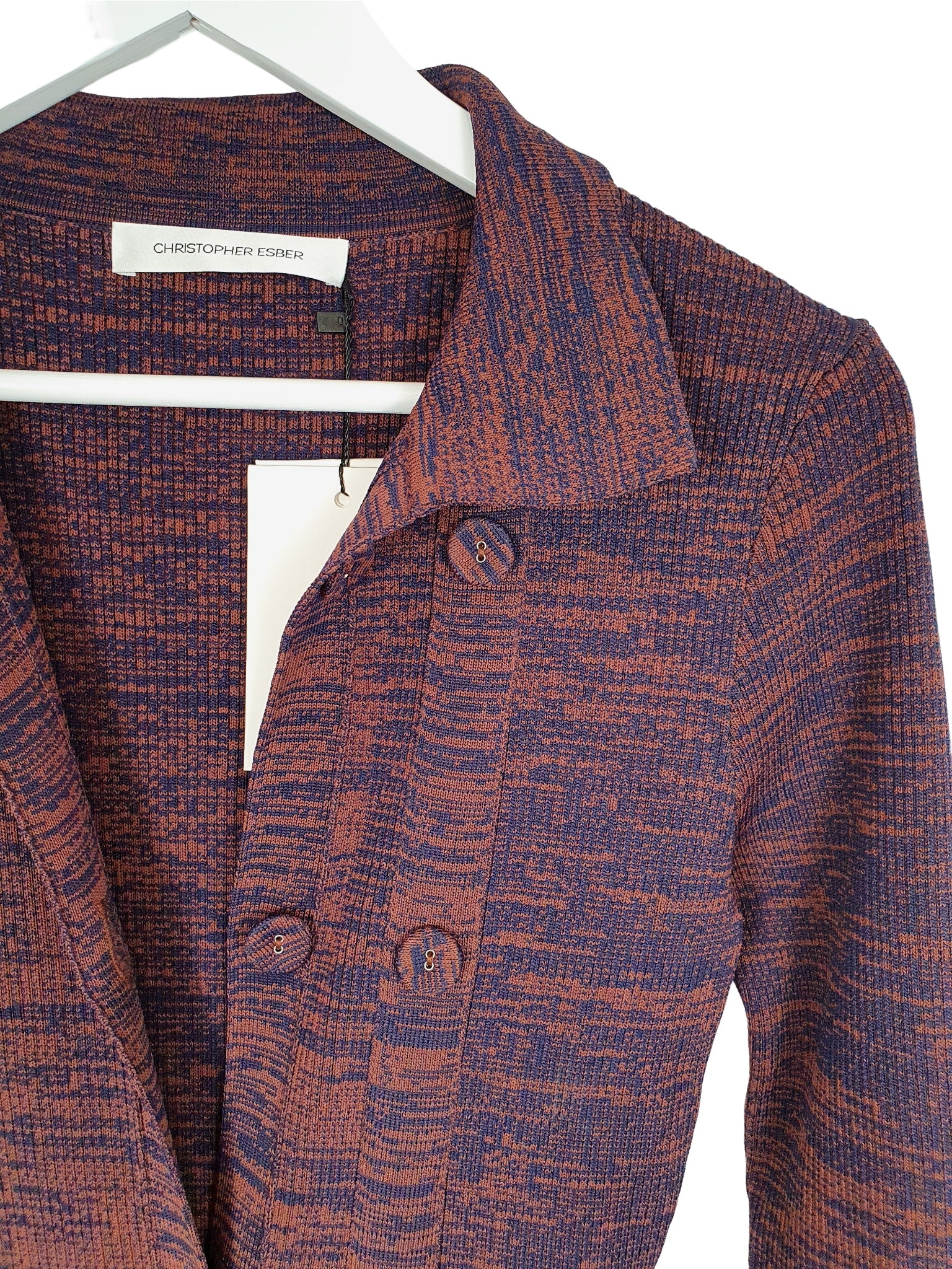 Second hand Christopher Esber Elongated Double Button Cardigan Dress available at Restitched