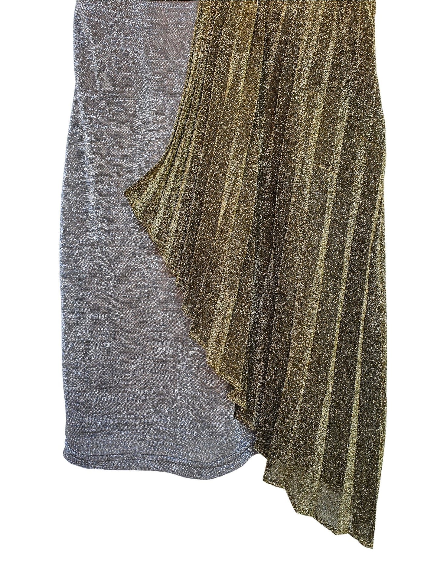 Second hand Suboo Luna Lurex Pleat Mini Dress available at Restitched
