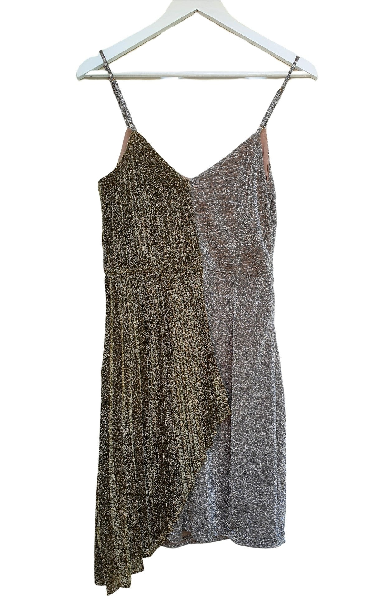 Second hand Suboo Luna Lurex Pleat Mini Dress available at Restitched