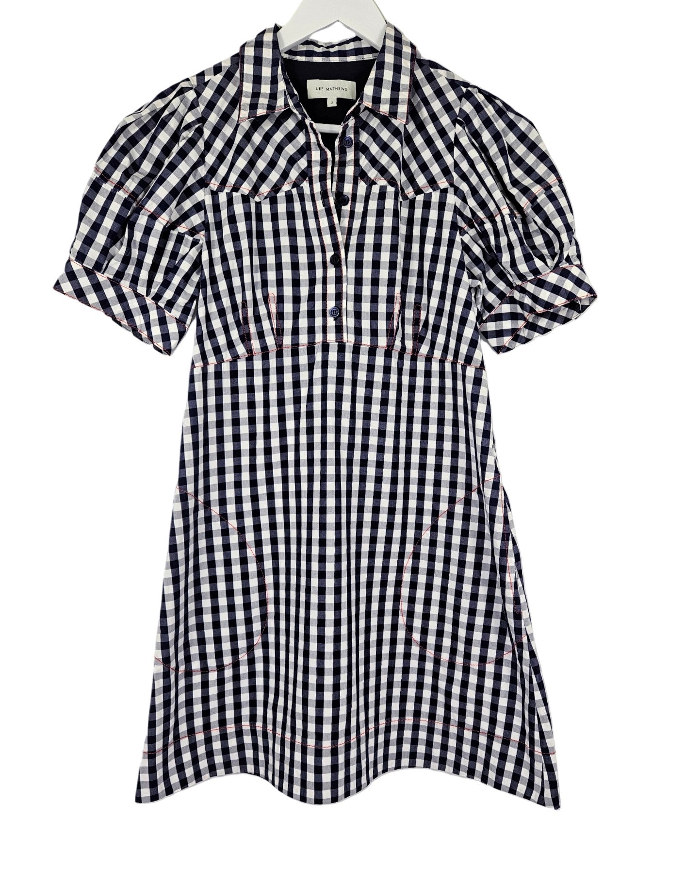 Lee Mathews Bessie Check Mini Dress