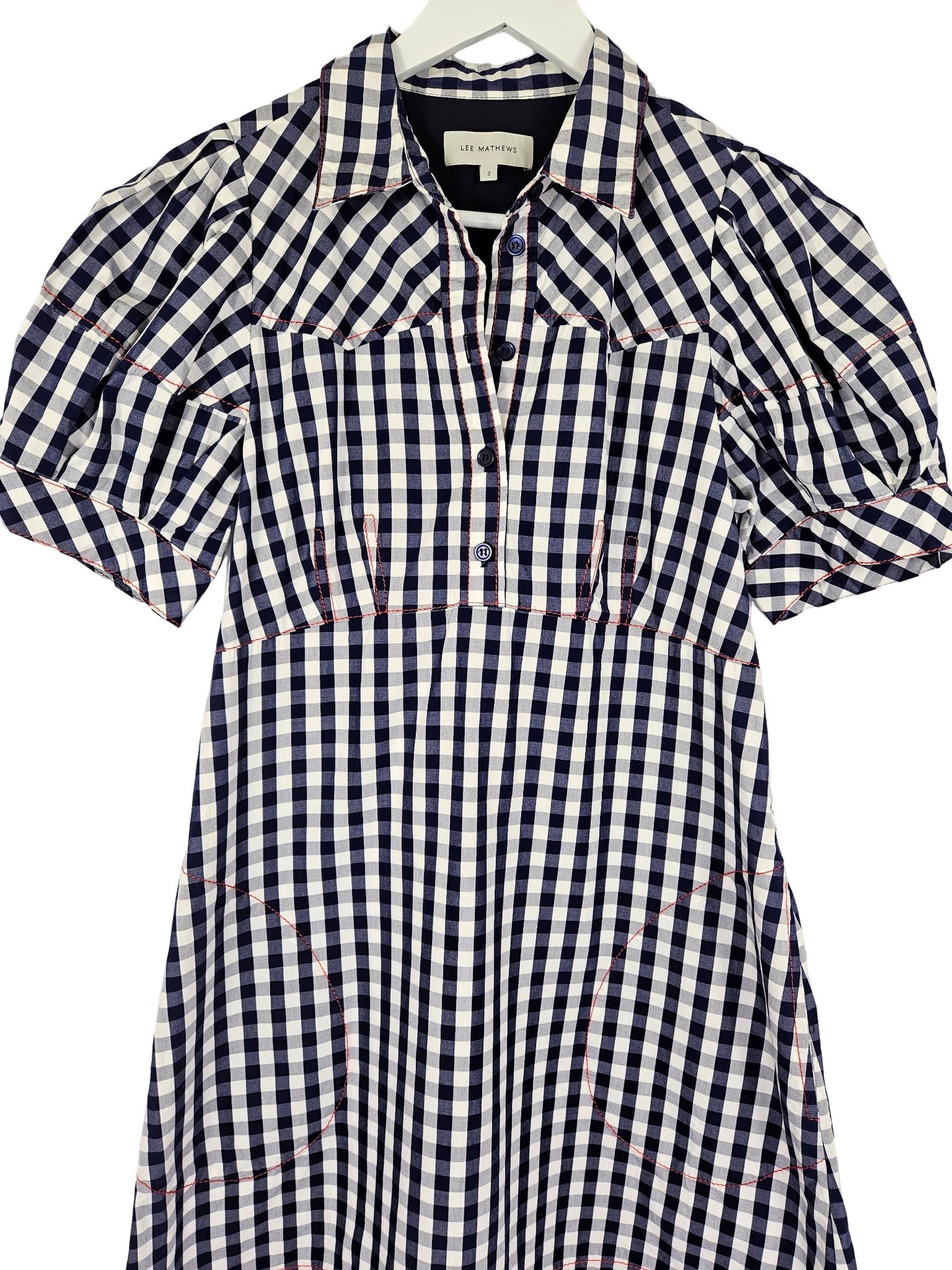 Lee Mathews Bessie Check Mini Dress
