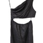 Venroy Draped One Shoulder Cut Out Midi Dress