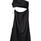 Venroy Draped One Shoulder Cut Out Midi Dress