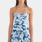 Venroy Ruched Cotton Strapless Mini Dress