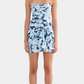 Venroy Ruched Cotton Strapless Mini Dress