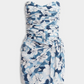 Venroy Ruched Cotton Strapless Mini Dress