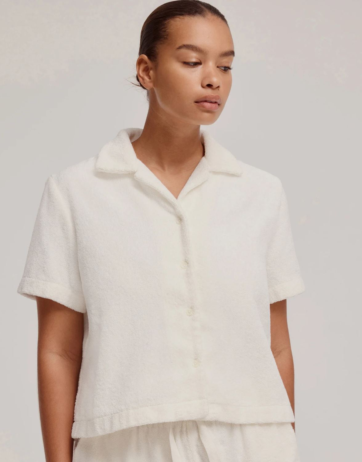 Second hand Venroy Woven Terry Shirt available at Restitched